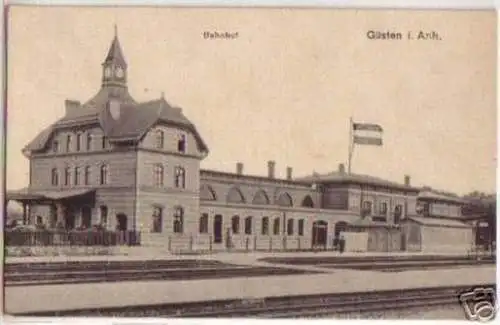 15415 Ak Güsten i. Anh. Bahnhof um 1920