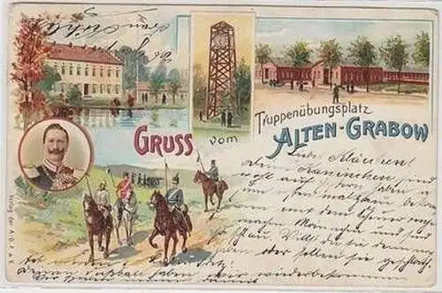 45981 Ak Gruß vom Truppenübungsplatz Altengrabow 1904