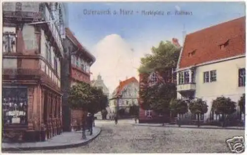 17704 Ak Osterwieck am Harz Marktplatz 1924