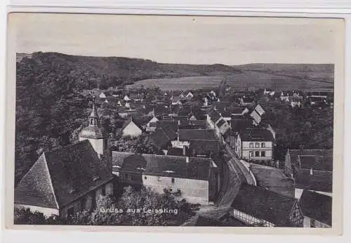 77226 AK Gruss aus Leissling - Ortsansicht mit Kirche