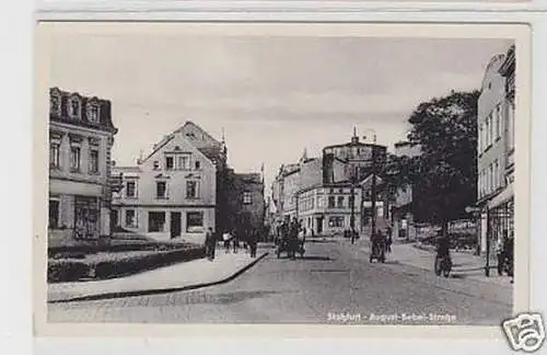 04794 Ak Staßfurt August Bebel Strasse 1958