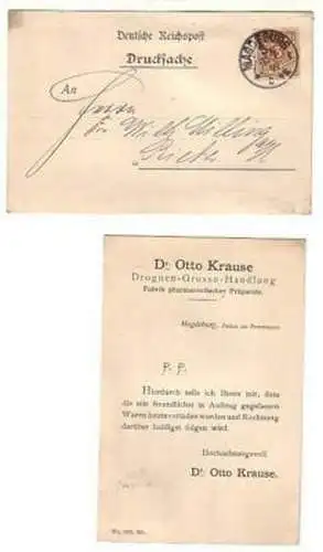 30496 Reklame Ak Magdeburg Drogerie Groß Handlung 1899