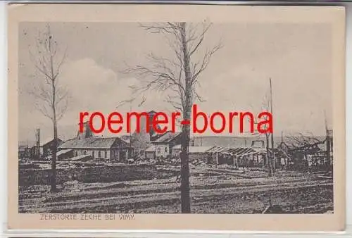 79649 Feldpost Ak zerstörte Zeche bei Vimy in Frankreich 1916