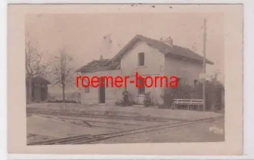 84882 Feldpost Foto Ak St. Marie á Py zerstörter Bahnhof 1916