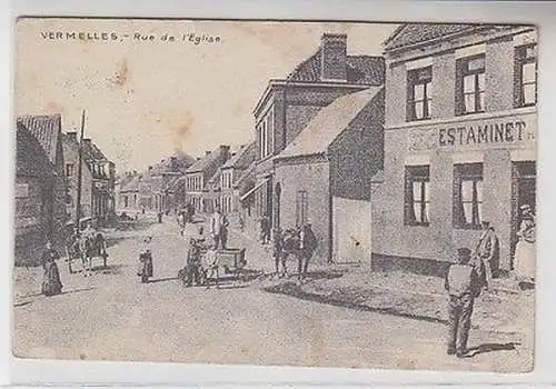 63959 Feldpost Ak Vermelles Rue de l´Eglise 1916