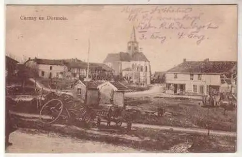 45558 Feldpost Ak Cernay en Dormois Zerstörungen 1916