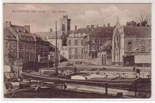 28291 Feldpost Ak Maubeuge 1914-16 Les Quais 1916