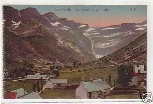 08899 Ak Gavarnie le Cirque vu de Village um 1920