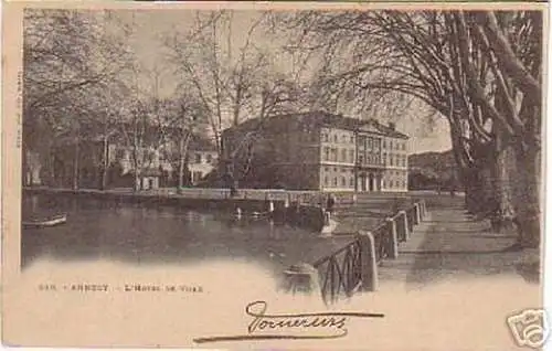 00434 Ak Frankreich Annecy L`Hotel de Ville 1908