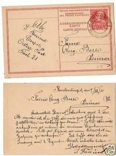 26549 GS Österreichische Post Türkei Constantinopel1910