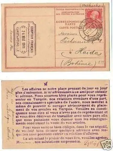 24672 GS Österreichische Post Türkei Constantinopel1911