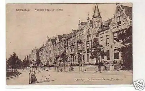 21321 Feldpost Ak Kortrijk Vanden Peereboomlaan 1917