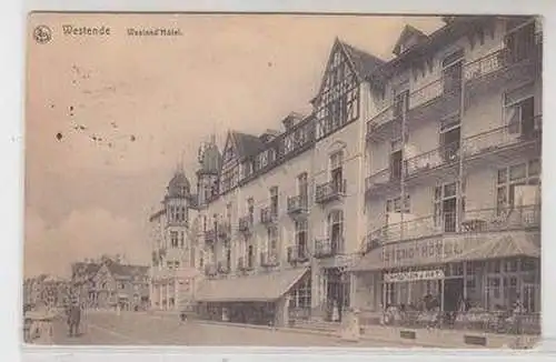 55000 Feldpost Ak Westende Belgien Westend Hotel 1917