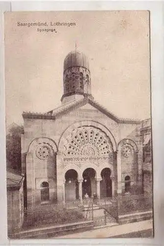 61339 Ak Saargemünd Lothringen Synagoge 1918