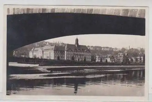 47235 Ak Saarbrücken Durchblick Bismarckbrücke 1935