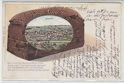 43777 Ak Westfalen Grüße aus Schwelm Totalansicht 1906