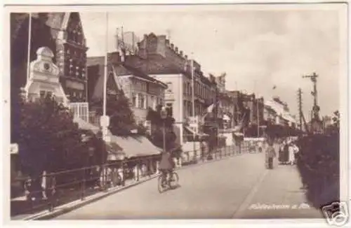 09545 Ak Rüdesheim am Rhein Strassenansicht 1928