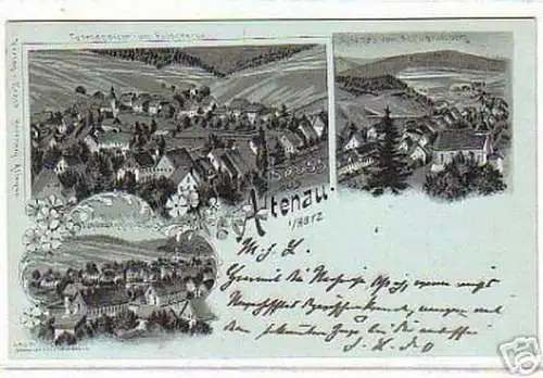 08778 Mondscheinkarte Gruß aus Altenau im Harz 1899