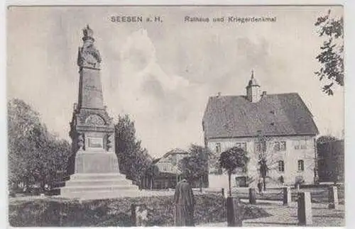 46548 Feldpost Ak Seesen Rathaus & Kriegerdenkmal 1916