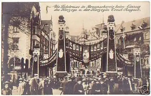 15297 Ak Braunschweig Einzug Herzog Ernst August um1915