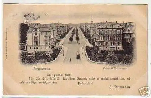 05178 Ak Braunschweig Kaiser Wilhelmstrasse 1902