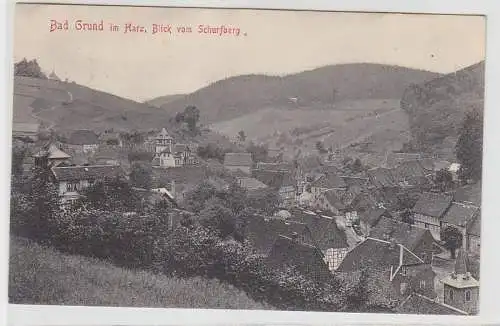 70086 Ak Bad Grund im Harz Blick vom Schurfberg 1910