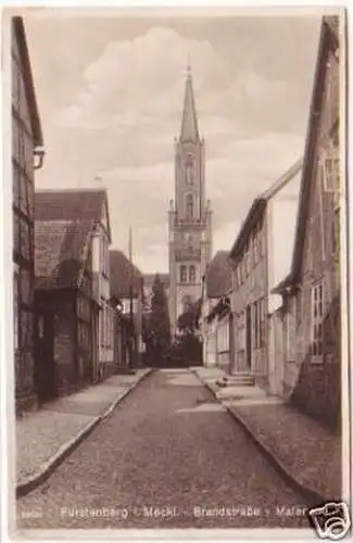 24062 Ak Fürstenberg Brandstraße Malerwinkel 1931