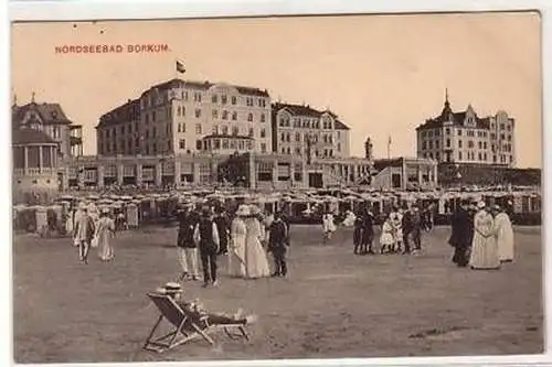 41314 Ak Nordseebad Borkum Strandpromenade um 1920