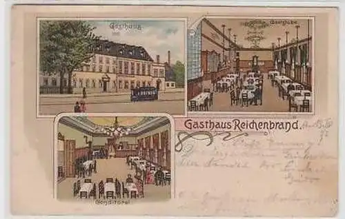 43502 Ak Lithographie Gasthaus Reichenbrand 1905