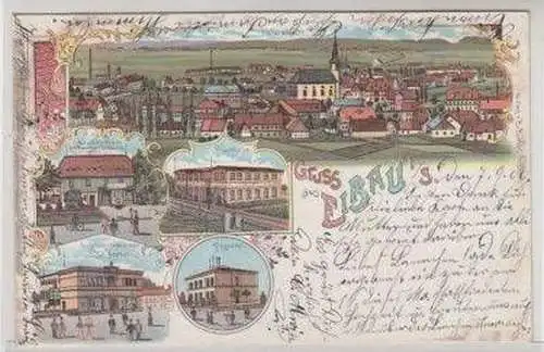 46107 Ak Lithographie Gruß aus Eibau in Sachsen 1900