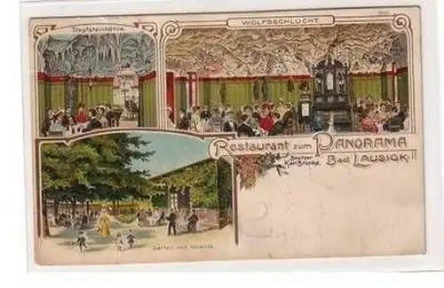 56766 Ak Lithographie Bad Lausick Restaurant zum Panorama 1910