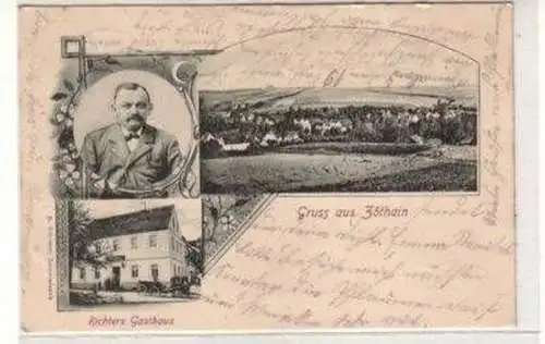 46202 MehrbildAk Gruß aus Zöthain Richters Gasthaus 1903