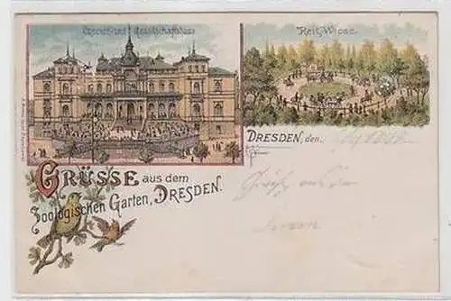 58230 Ak Grüsse aus dem Zoologischen Garten Dresden 1897