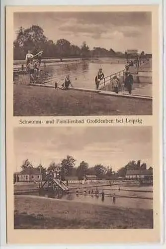 44429 Mehrbild Ak Großdeuben bei Leipzig Schwimmbad