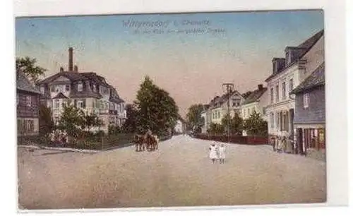 49172 Ak Wittgensdorf An d. Ecke Burgstädter Straße 1918