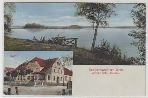 48533 Feldpost Ak Deutschbaselitzer Teich Gasthof 1917