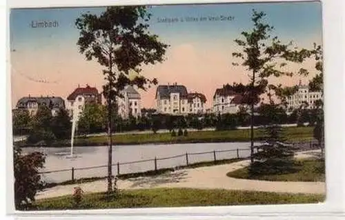 34965 Ak Limbach Stadtpark und Villen der Weststrasse 1915