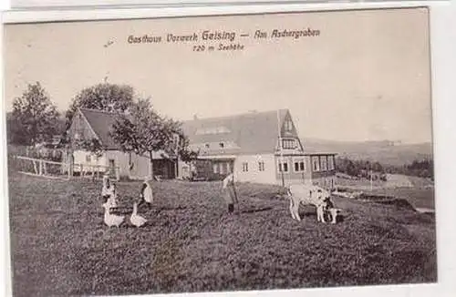 56369 Ak Gasthaus Vorwerk Geising am Aschergraben 1917