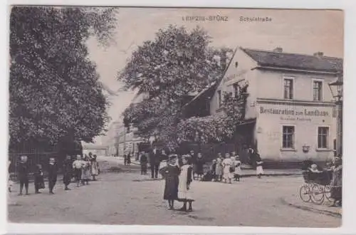 95106 Ak Leipzig Stünz Schulstrasse Restauration zum Landhaus 1953