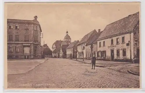 95444 Ak Lobstädt Hauptstrasse mit Restaurant grüne Aue 1926