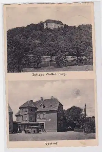 93628 Mehrbild Ak Schloss Wolkenburg und Gasthof 1934