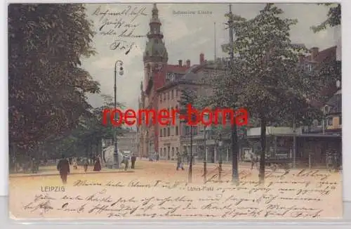 87458 Ak Leipzig Löhrs Platz Reformirte Kirche 1902