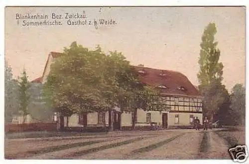 23554 Ak Blankenhain Bez. Zwickau Gasthof Weide 1912