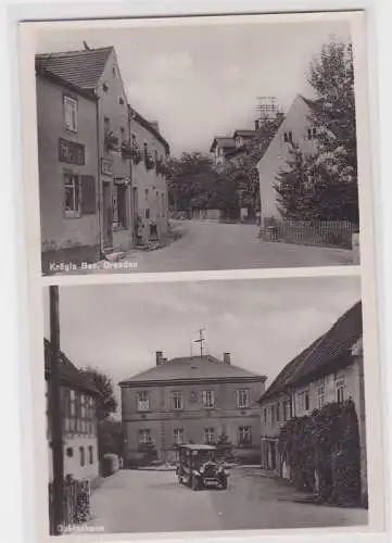 71539 Mehrbild AK Krögis Bez. Dresden Doktorhaus um 1940