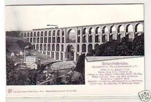 31131 Ak Göltzschtalbrücke Eisenbahnlinie Plauen 1911