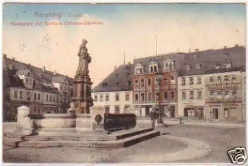 20920 Ak Annaberg Barbara Uttmann Denkmal 1912