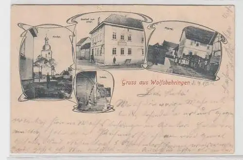 66972 Mehrbild Ak Gruss aus Wolfsbehringen Gasthof zum Anker usw. 1904