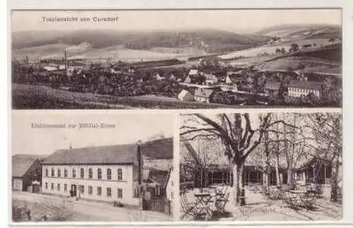 46054 Mehrbild Ak Totalansicht von Cursdorf 1915