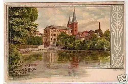 21974 Ak Lithographie Gruß aus Altenburg um 1900