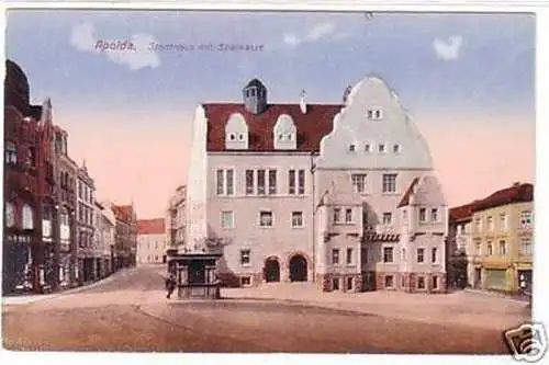 23120 Ak Apolda Stadthaus mit Sparkasse um 1920